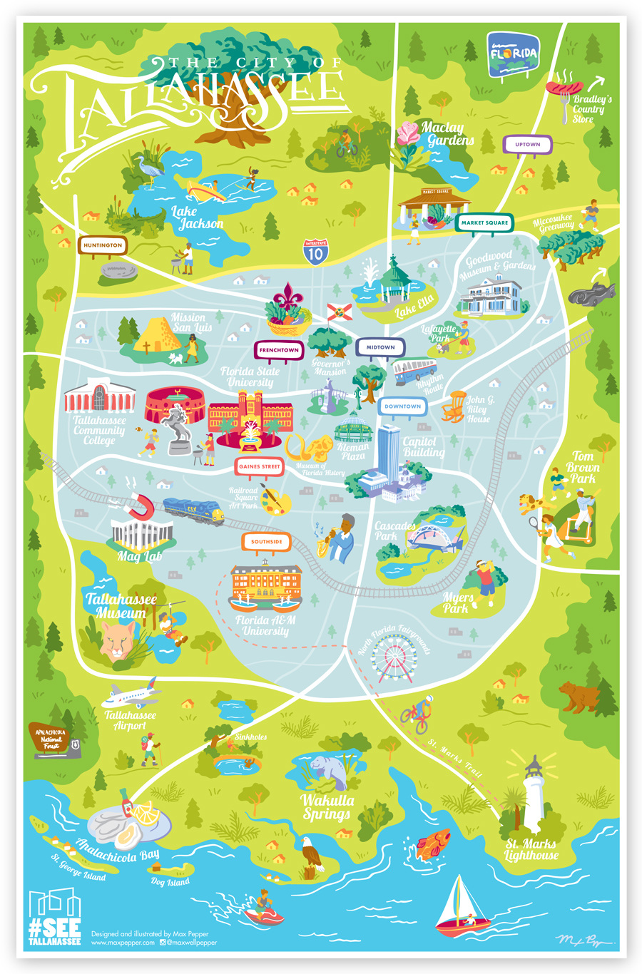 MAP OF TALLAHASSEE Max Pepper Studio